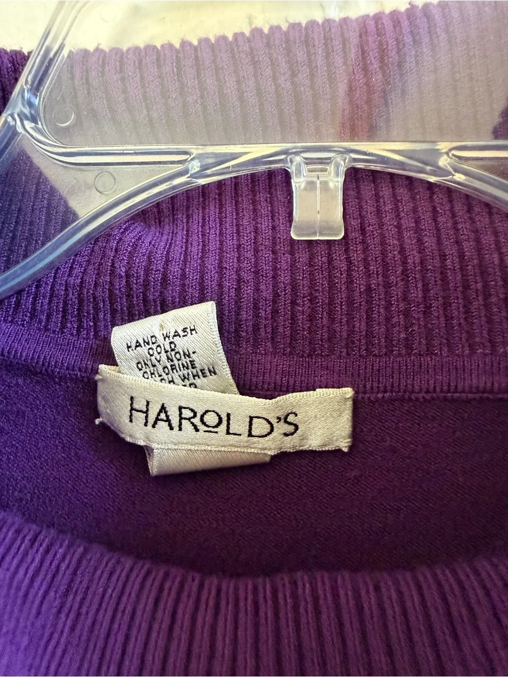 Harold’s purple turtleneck sweater